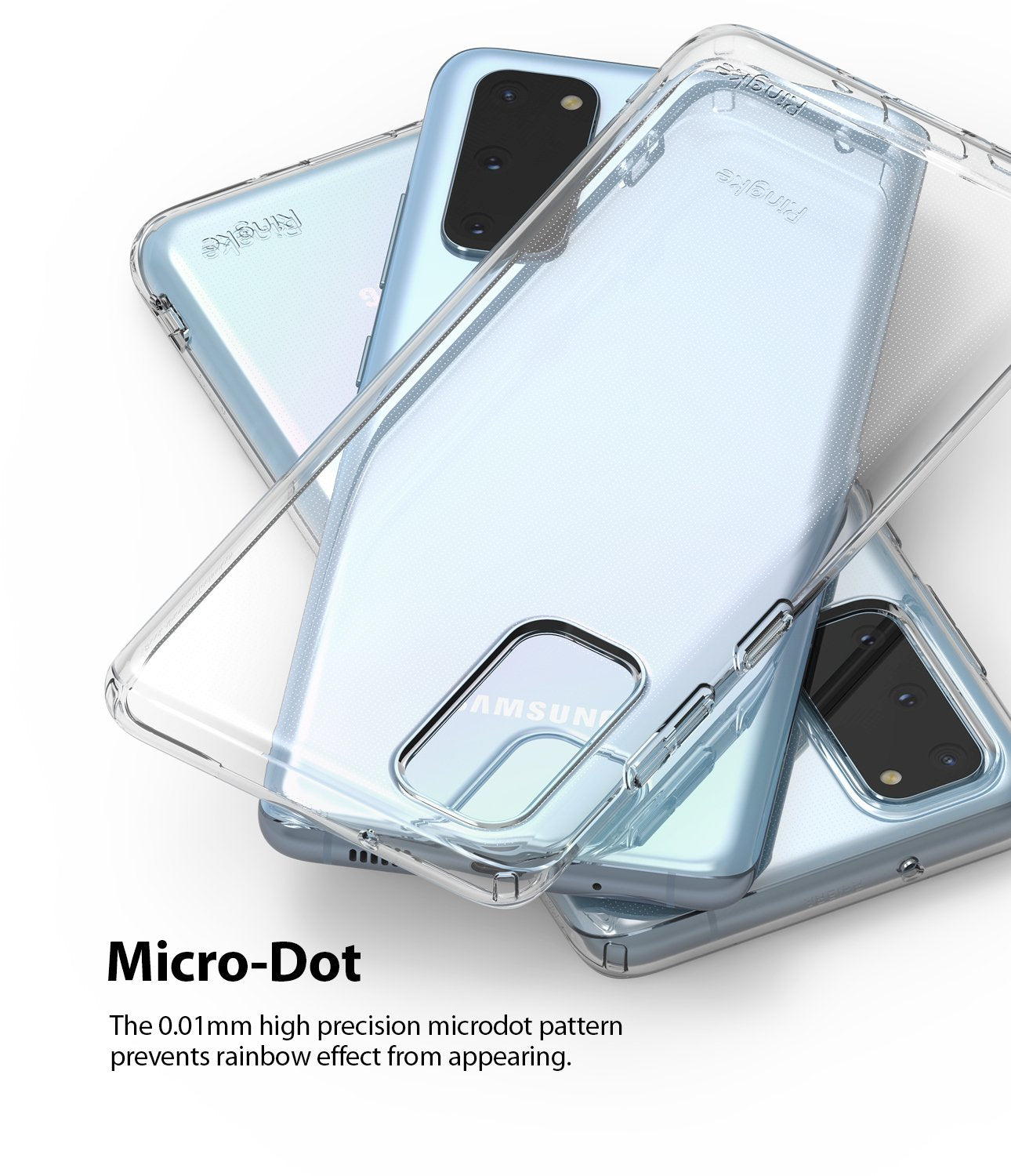 Ringke Galaxy S20, AIR CASE, clear, smoke black, lightweight, micro-dot