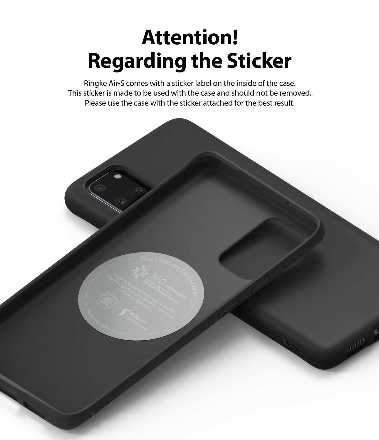 Galaxy S20 plus Case ringke Air-S, coral, lavender gray, pink sand, Black, attention, sticker