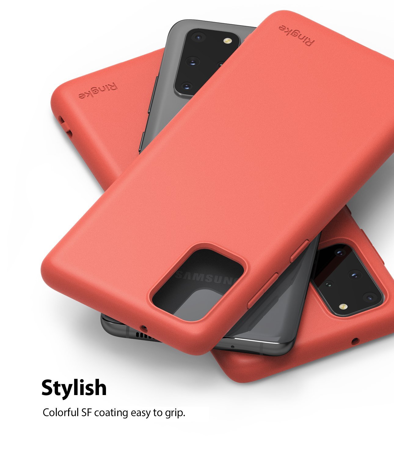 Galaxy S20 plus Case ringke Air-S, coral, stylish design