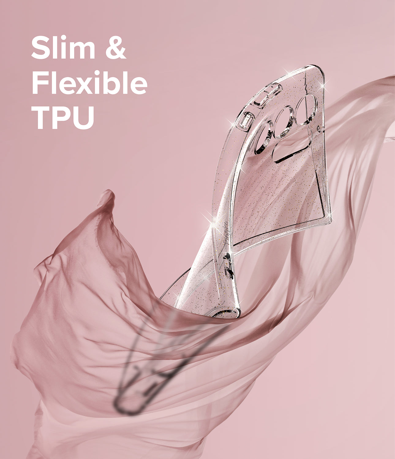 Galaxy S22 Ultra Case | Air - Glitter Clear - Slim and Flexible TPU.