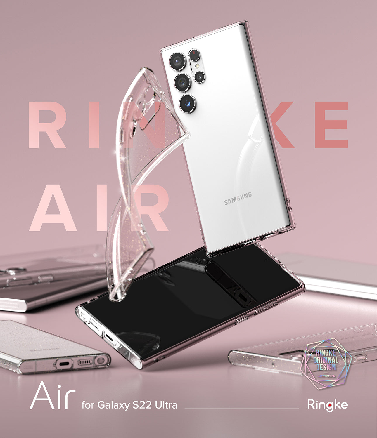 Galaxy S22 Ultra Case | Air - Glitter Clear - By Ringke