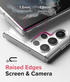 Galaxy S22 Ultra Case | Fusion - Clear - Raised Edges. Screen and Camera.