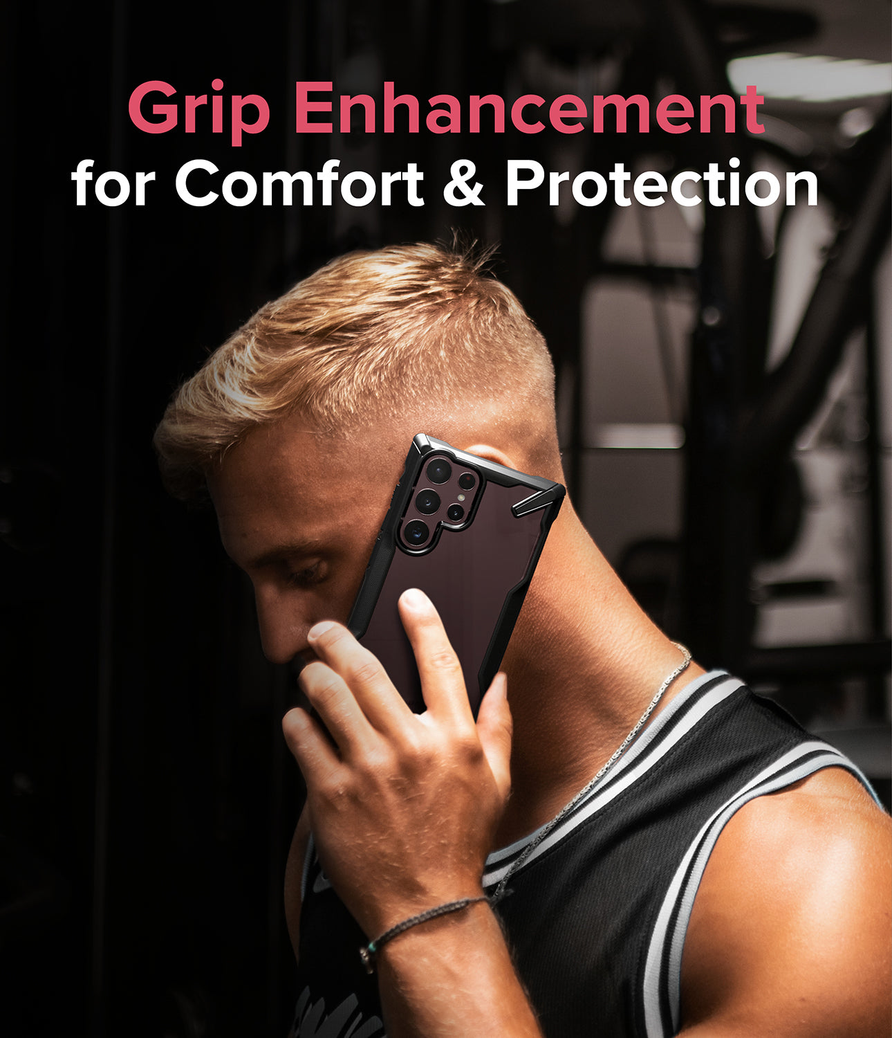Galaxy S22 Ultra Case | Fusion-X - Black - Grip Enhancement for Comfort and Protection.