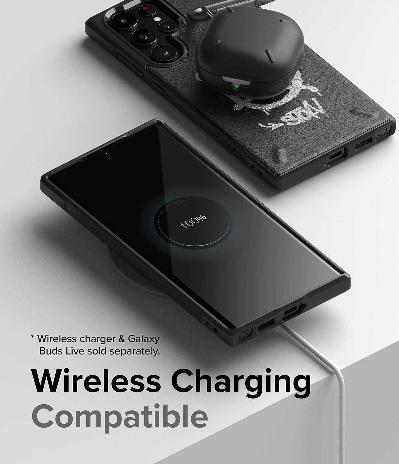 Galaxy S22 Ultra Case | Onyx Design - Graffiti- Wireless Charging Compatible.