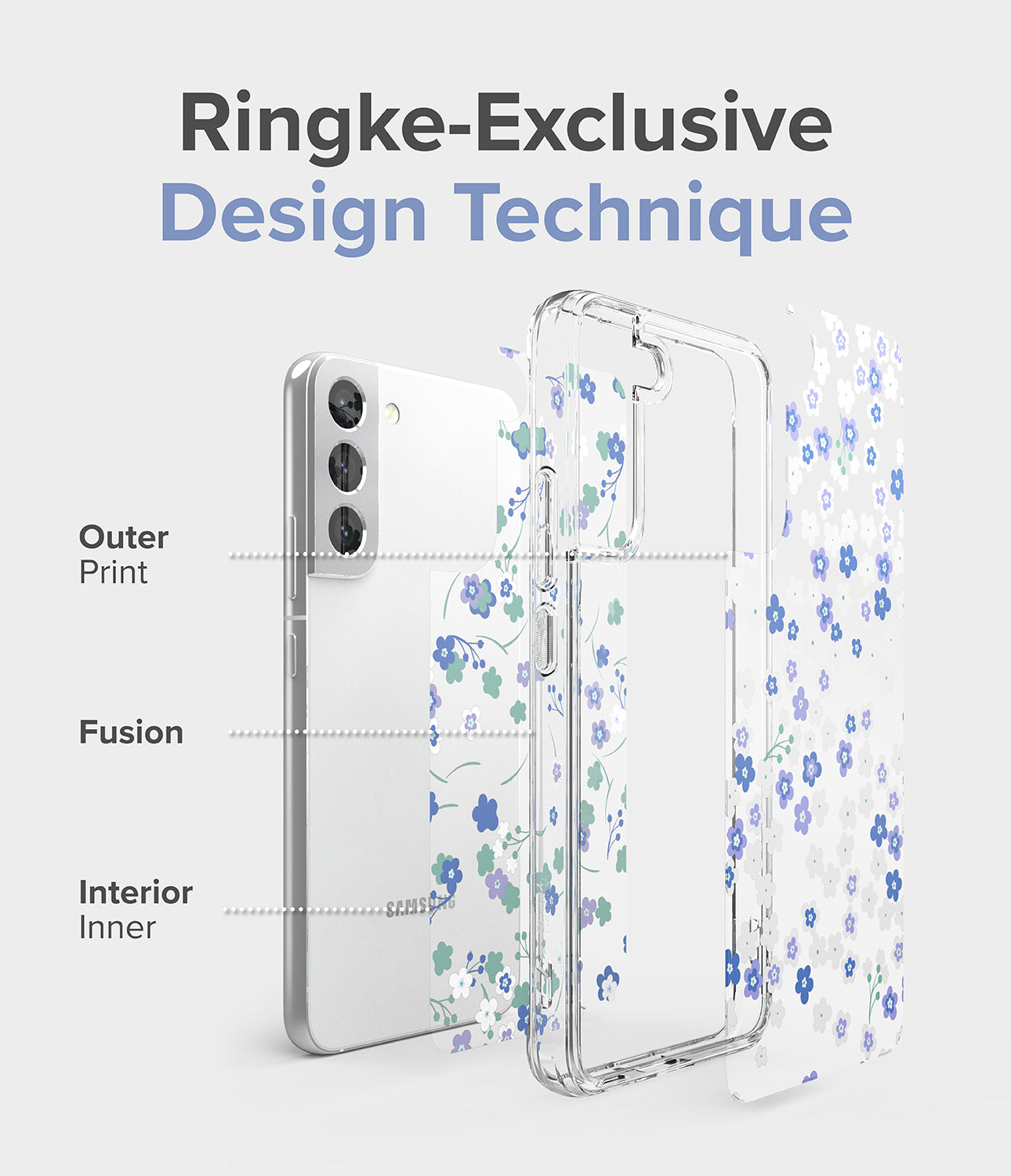 Galaxy S22 Plus Case | Fusion Design | Floral, Wild Flowers, Seoul