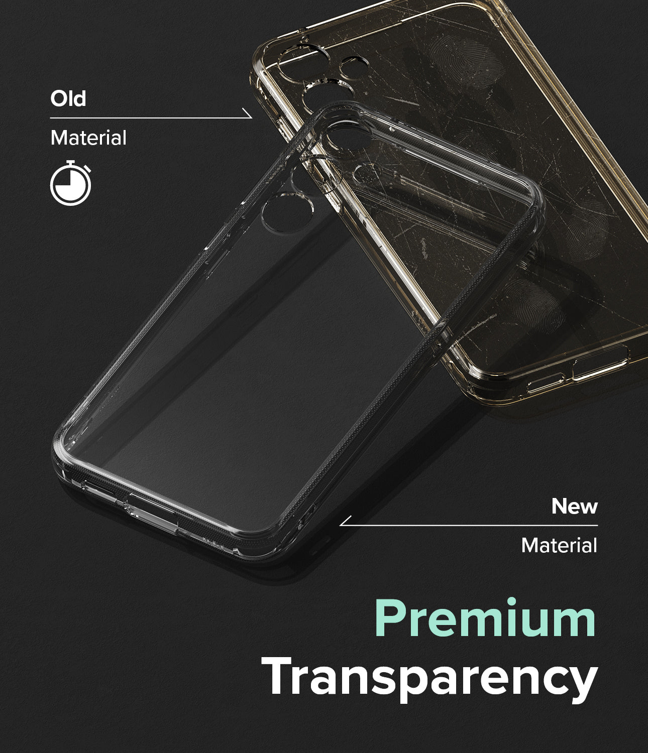 Galaxy S23 FE Case | Fusion-Smoke Black - Premium Transparency