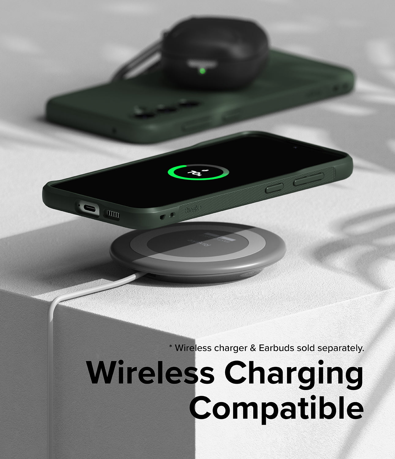 Galaxy S23 FE Case | Onyx-Dark Green - Wireless Charging Compatible.
