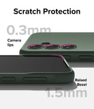 Galaxy S23 FE Case | Onyx-Dark Green - Scratch Protection Camera Lips and Raised Bezel.