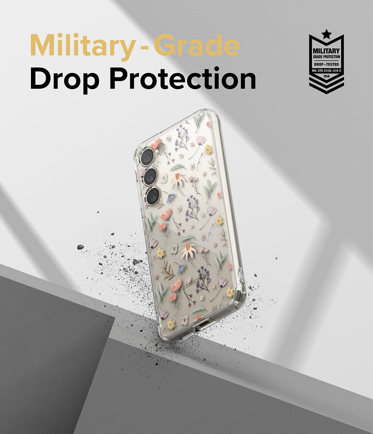 Galaxy S23 Plus Case | Fusion Design Dry Flowers - Military-Grade Drop Protection.