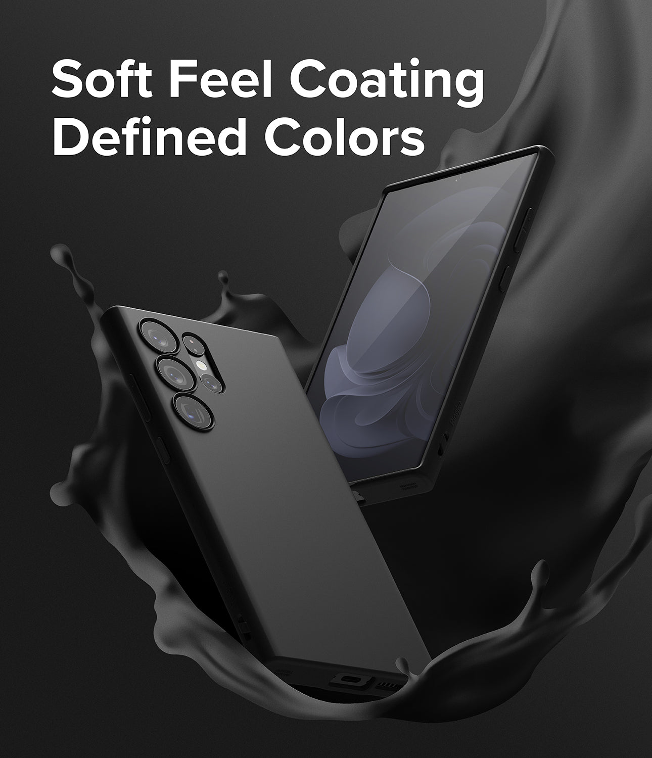 Galaxy S23 Ultra Case | Air-S Black - Soft Feel Coating Defined Colors