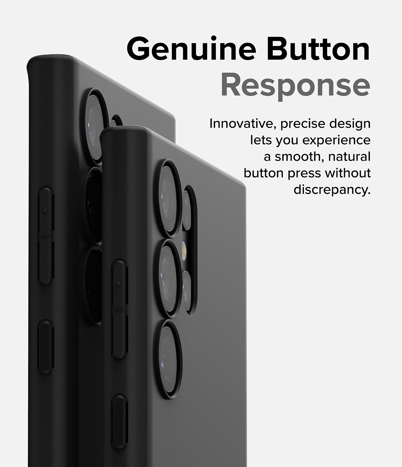 Galaxy S23 Ultra Case | Air-S Black - Genuine Button Response. Innovative, precise design lets you experience a smooth, a natural button press without discrepancy.