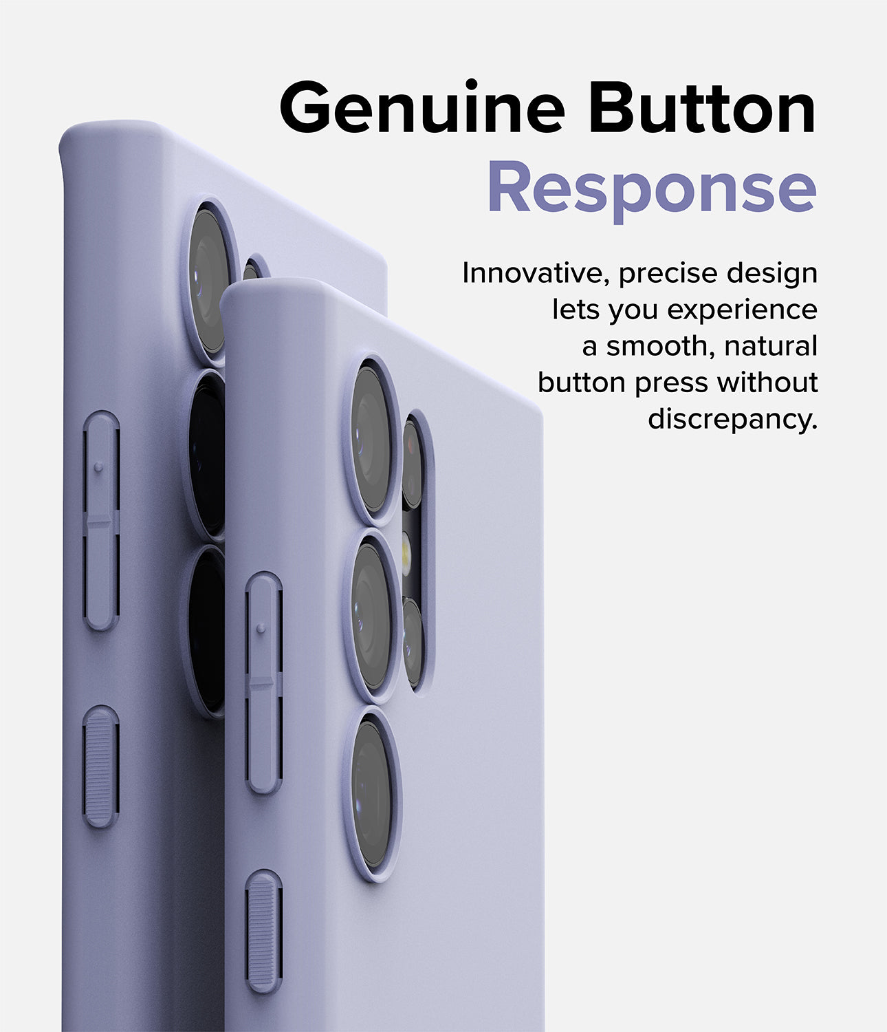Galaxy S23 Ultra Case | Air-S Lavender - Genuine Button Response. Innovative, precise design lets you experience a smooth, natural button press without discrepancy.