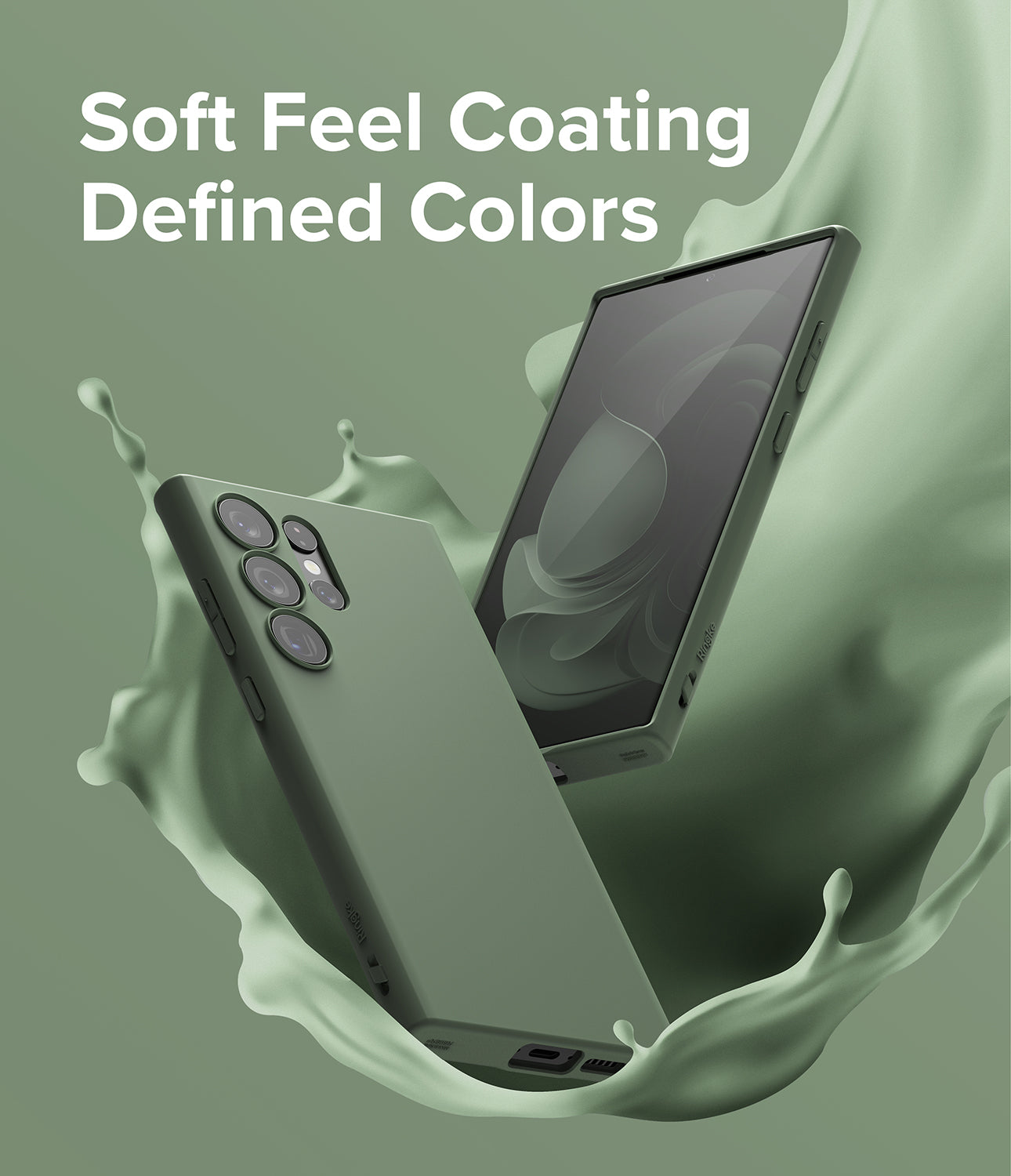 Galaxy S23 Ultra Case | Air-S Quite Green - Soft Feel Coating Defined Colors