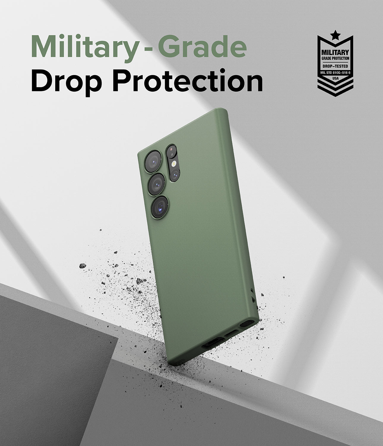 Galaxy S23 Ultra Case | Air-S Quite Green - Military-Grade Drop Protection.