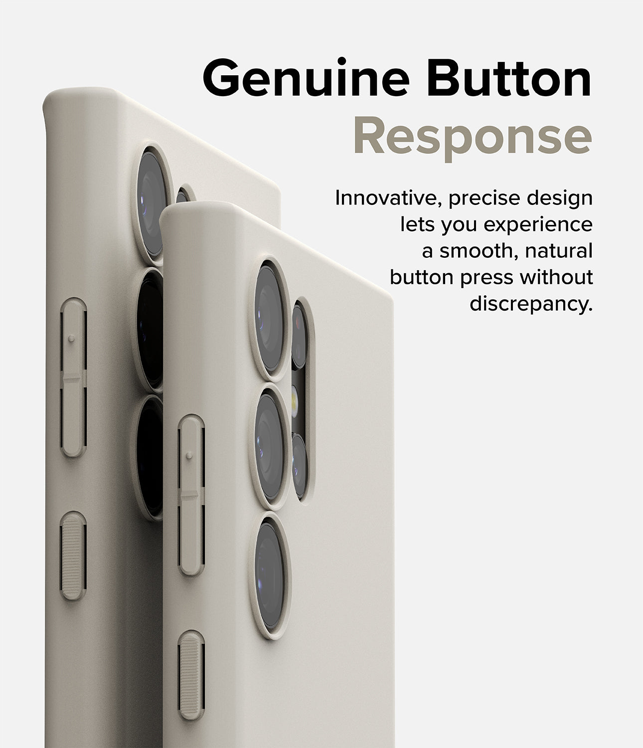Galaxy S23 Ultra Case | Air-S Stone - Genuine Button Response. Innovative, precise design lets you experience a smooth, natural button press without discrepancy.