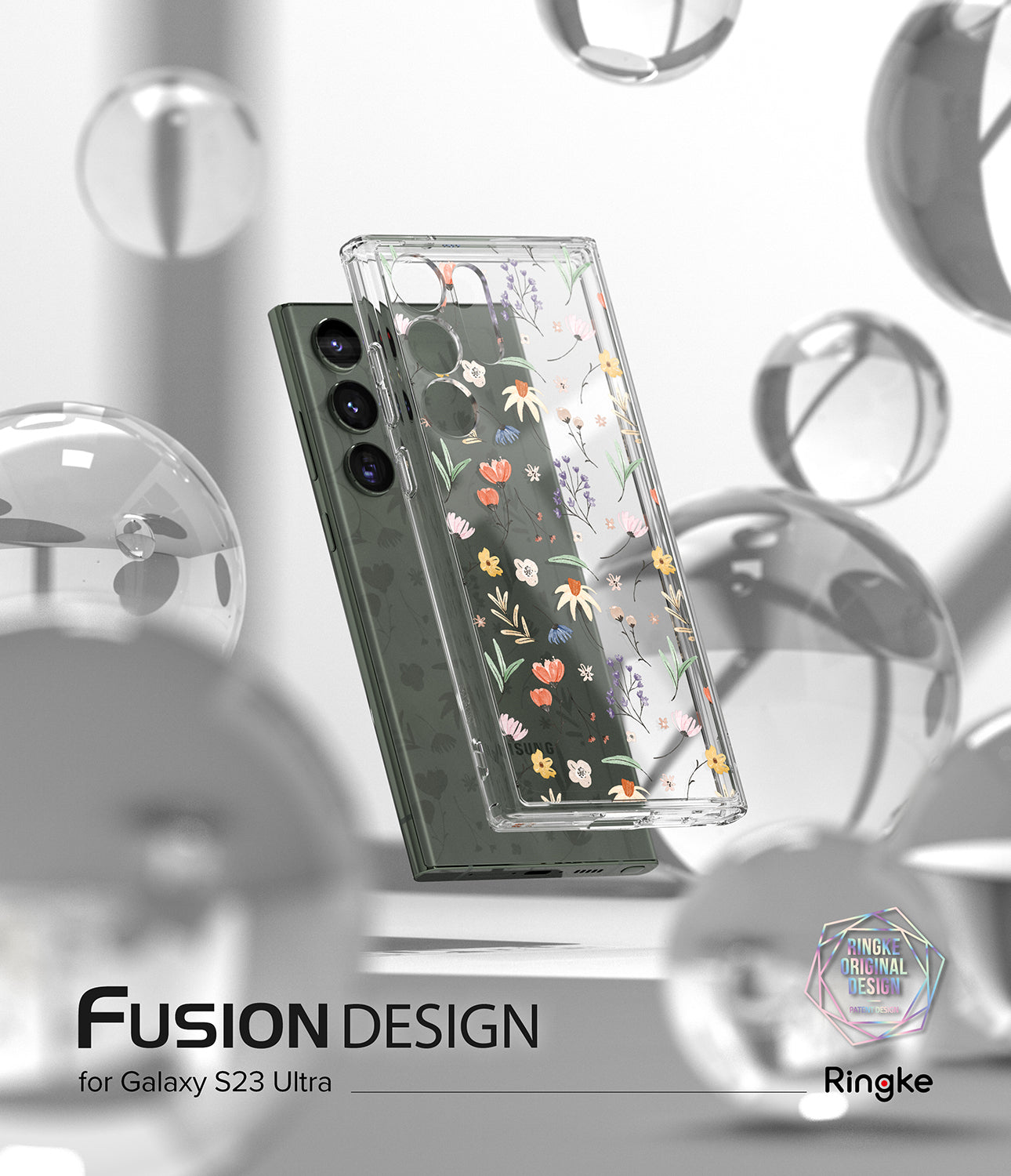 Galaxy S23 Ultra Case | Fusion Design Dry Flowers - By Ringke