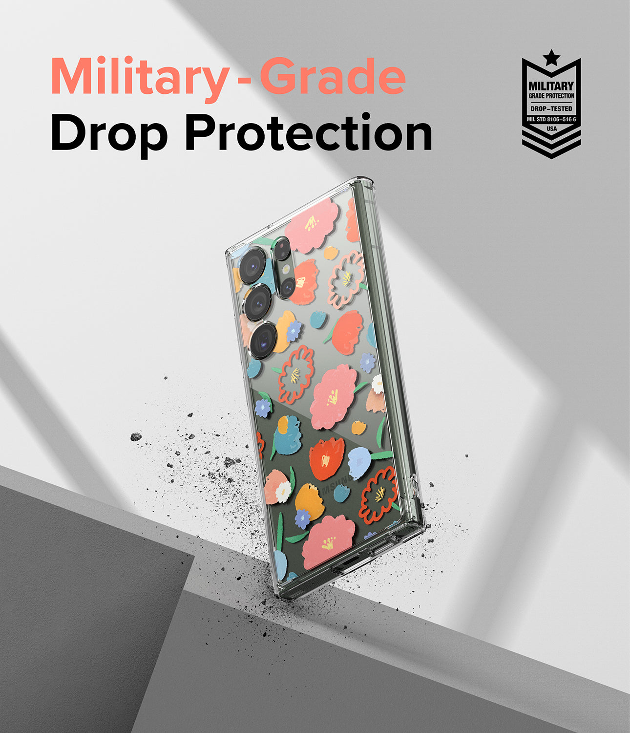 Galaxy S23 Ultra Case | Fusion Design Floral - Military-Grade Drop Protection.