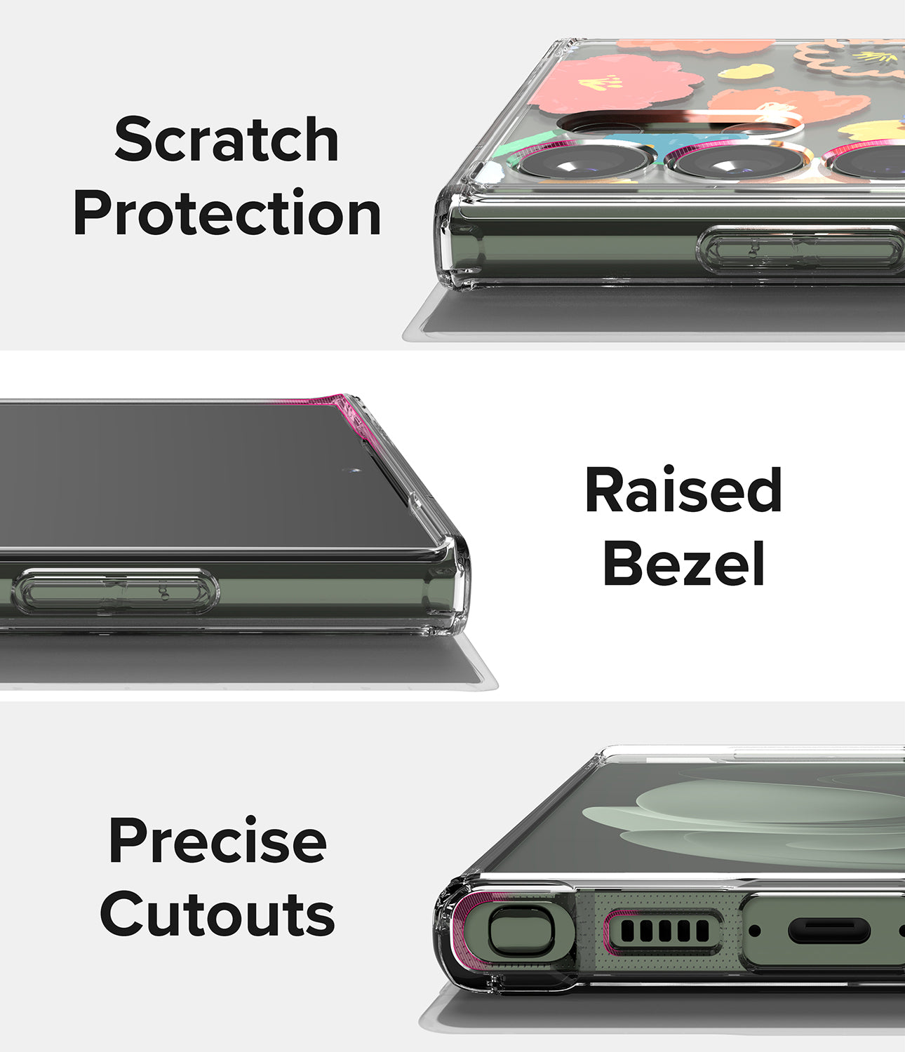 Galaxy S23 Ultra Case | Fusion Design Floral - Scratch Protection. Raised Bezel. Precise Cutouts.