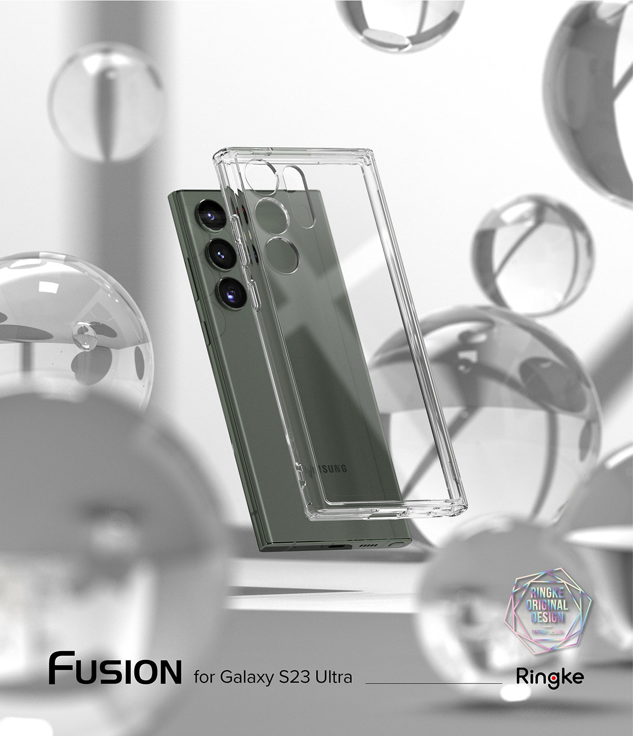 Galaxy S23 Ultra Case | Fusion - Matte Smoke Black - By Ringke