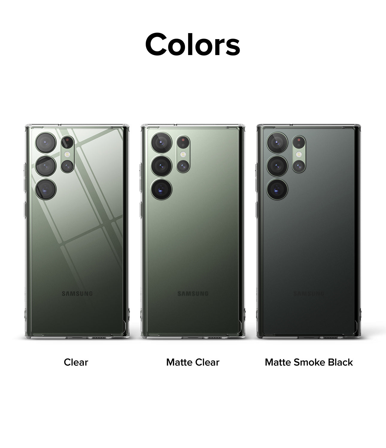 Galaxy S23 Ultra Case | Fusion - Matte Smoke Black - Colors