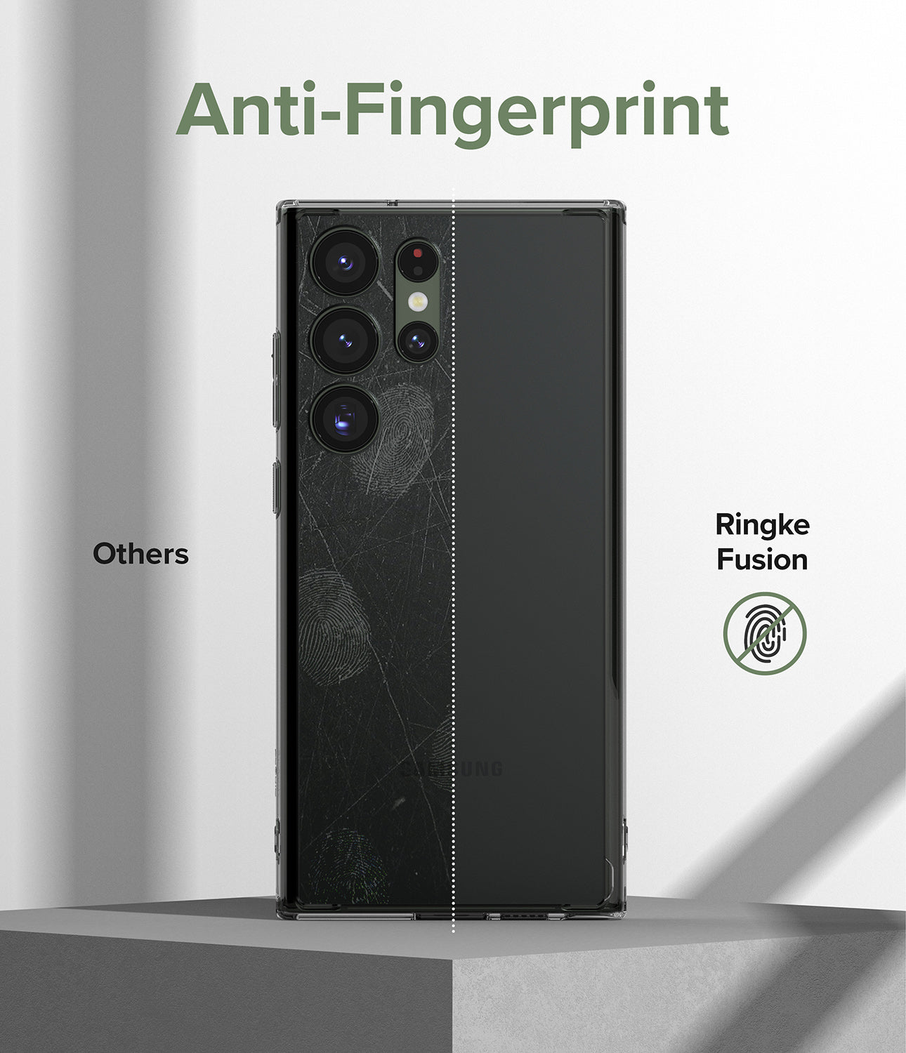 Galaxy S23 Ultra Case | Fusion - Matte Smoke Black - Anti-Fingerprint