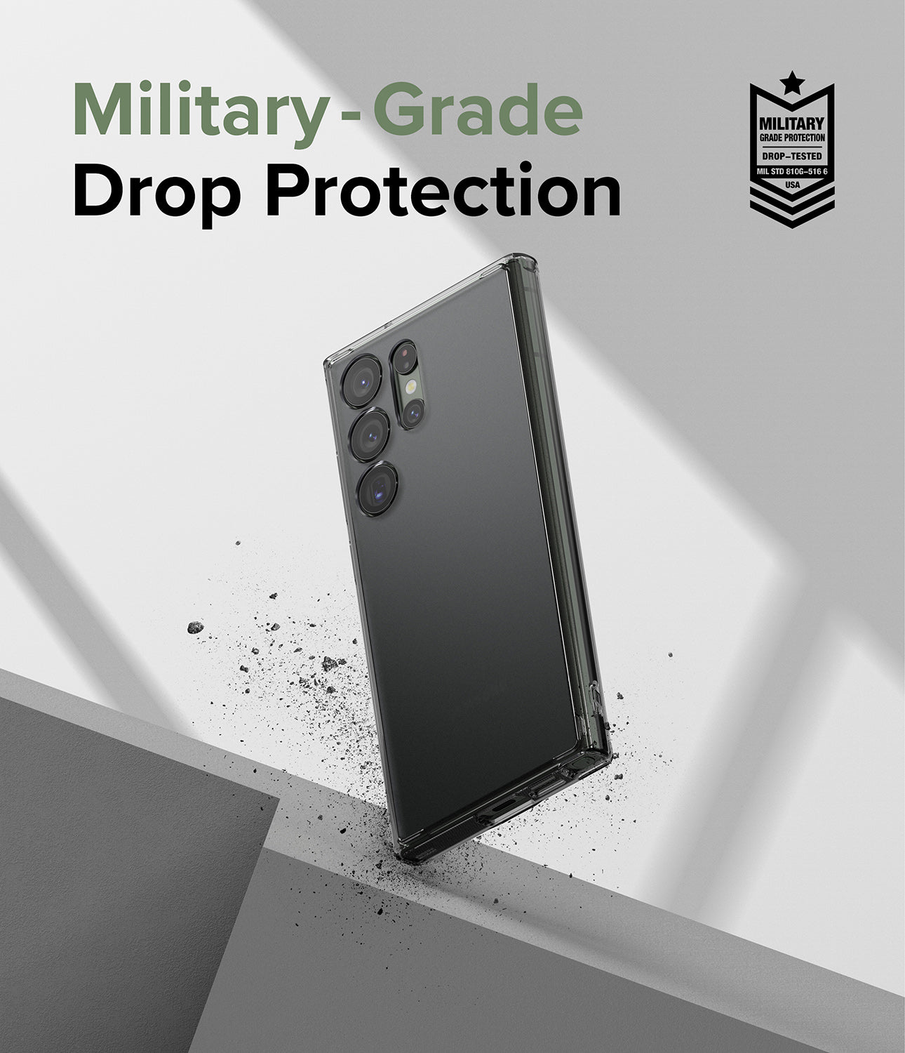 Galaxy S23 Ultra Case | Fusion - Matte Smoke Black - Military-Grade Drop Protection.