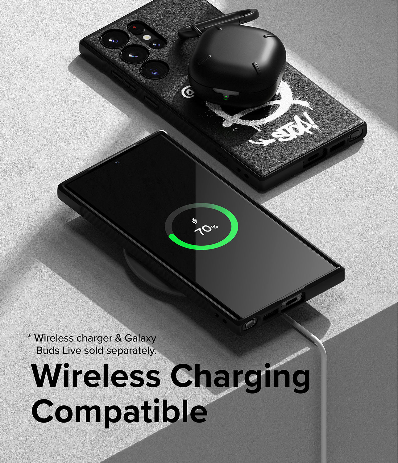 Galaxy S23 Ultra Case | Onyx Design Graffiti - Wireless Charging Compatible.