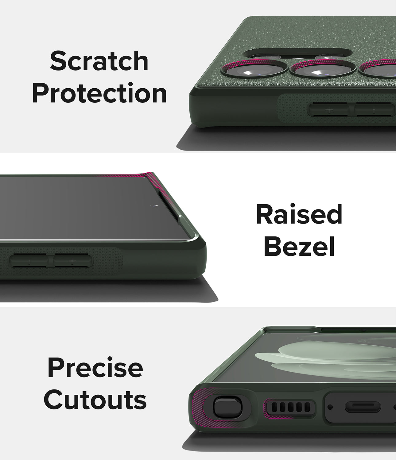 Galaxy S23 Ultra Case | Onyx - Dark Green - Scratch Protection. Raised Bezel. Precise Cutouts.