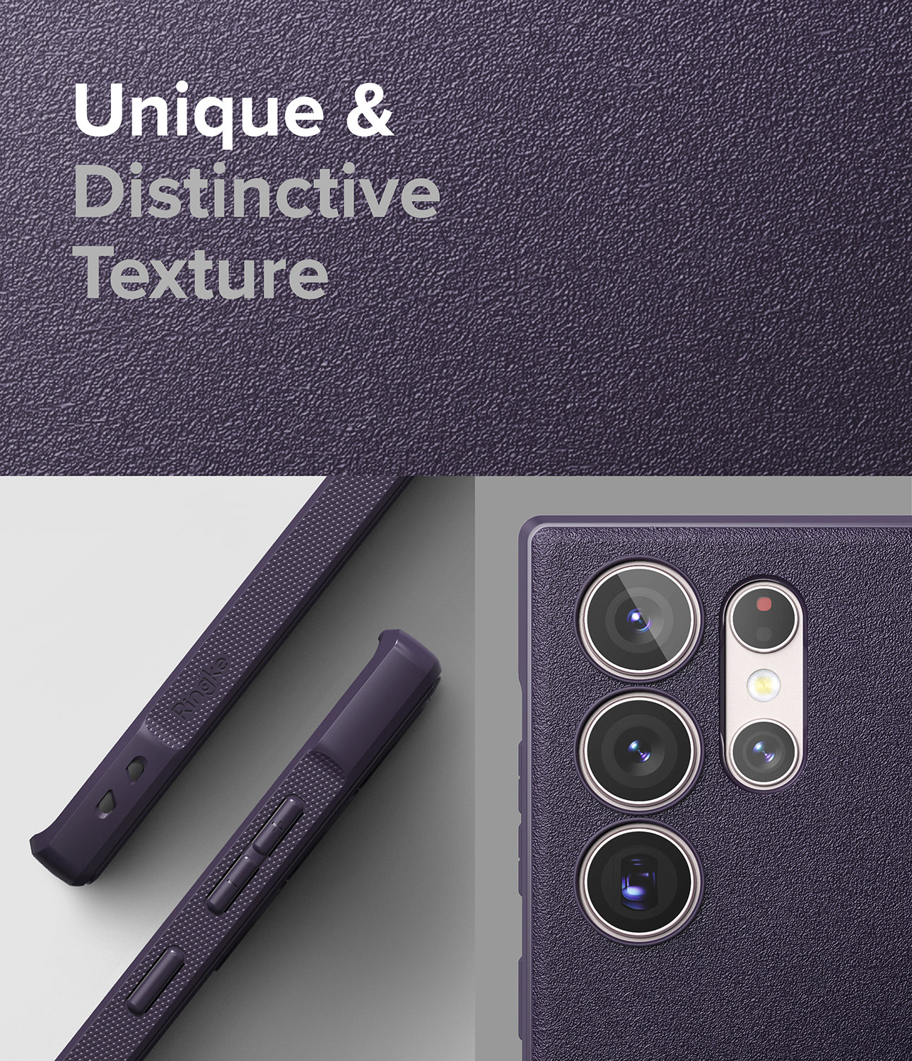 Galaxy S23 Ultra Case | Onyx - Deep Purple - Unique and Distinctive Texture.