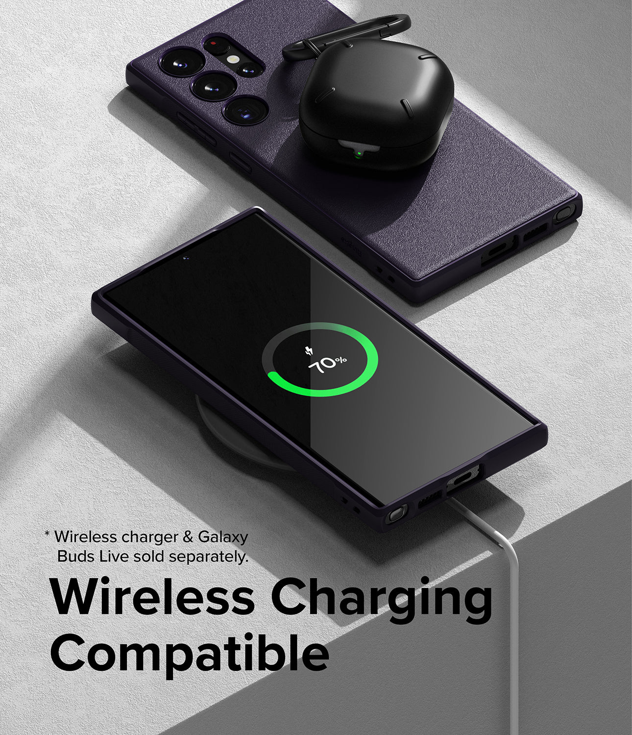 Galaxy S23 Ultra Case | Onyx - Deep Purple - Wireless Charging Compatible.