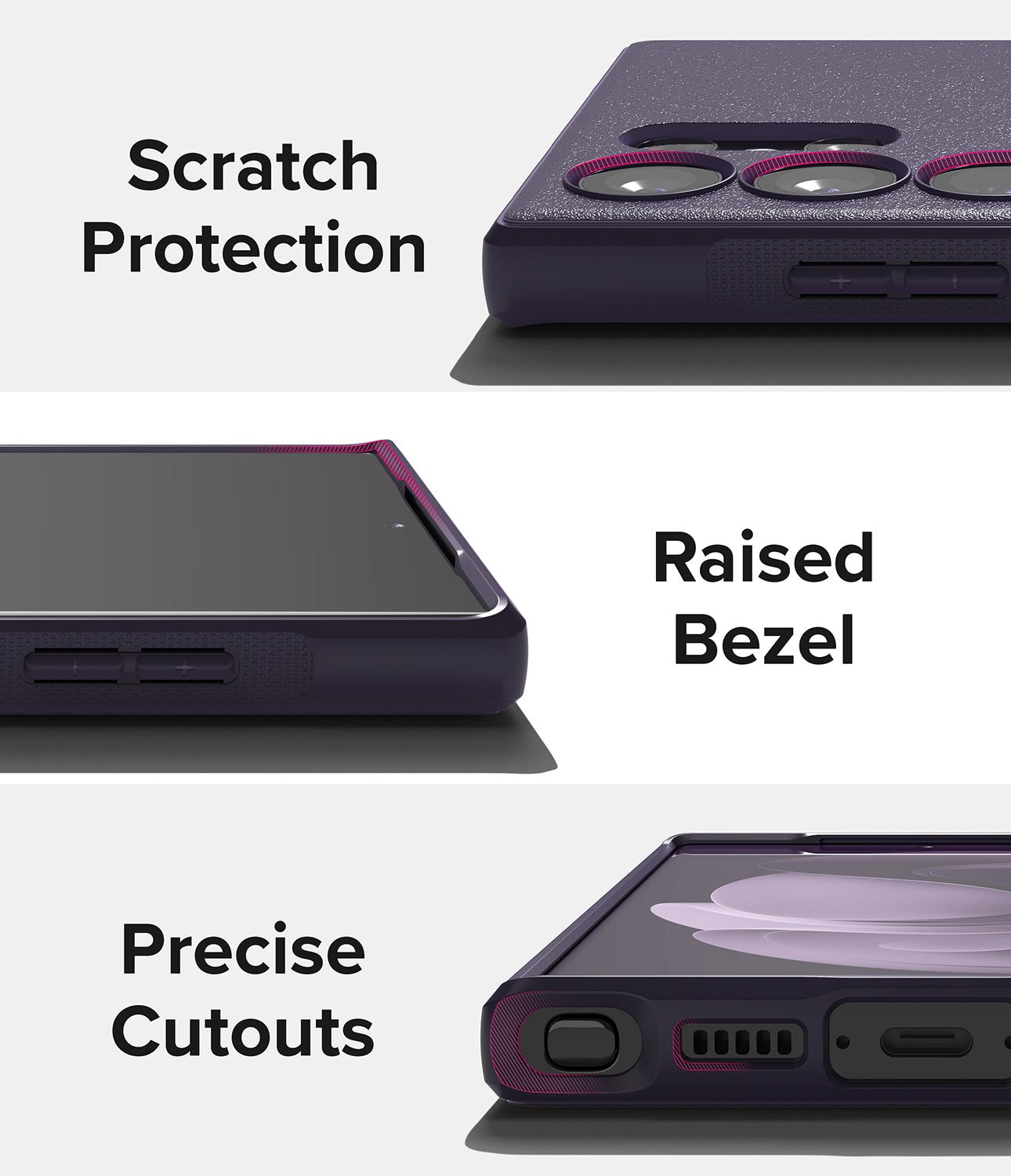 Galaxy S23 Ultra Case | Onyx - Deep Purple - Scratch Protection. Raised Bezel. Precise Cutouts.