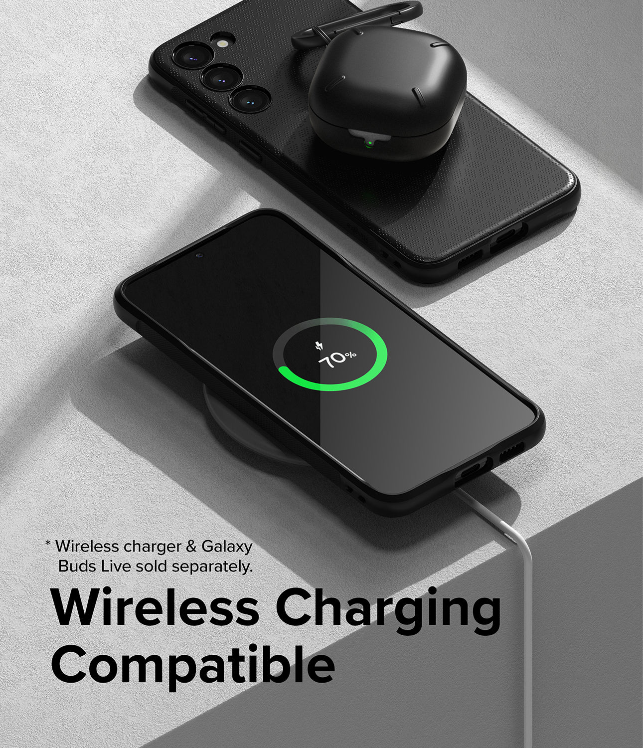 Galaxy S23 Plus Case | Onyx Black - Wireless Charging Compatible.