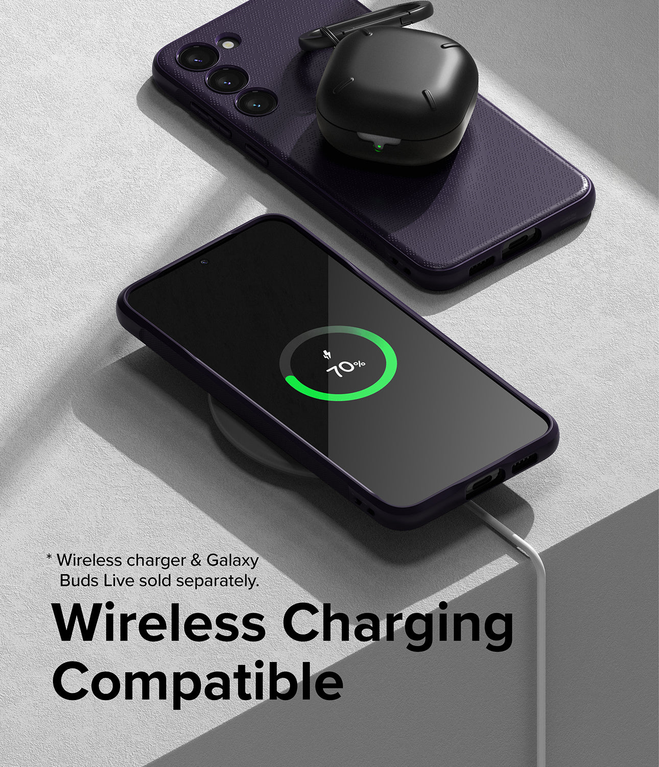 Galaxy S23 Plus Case | Onyx Deep Purple - Wireless Charging Compatible.