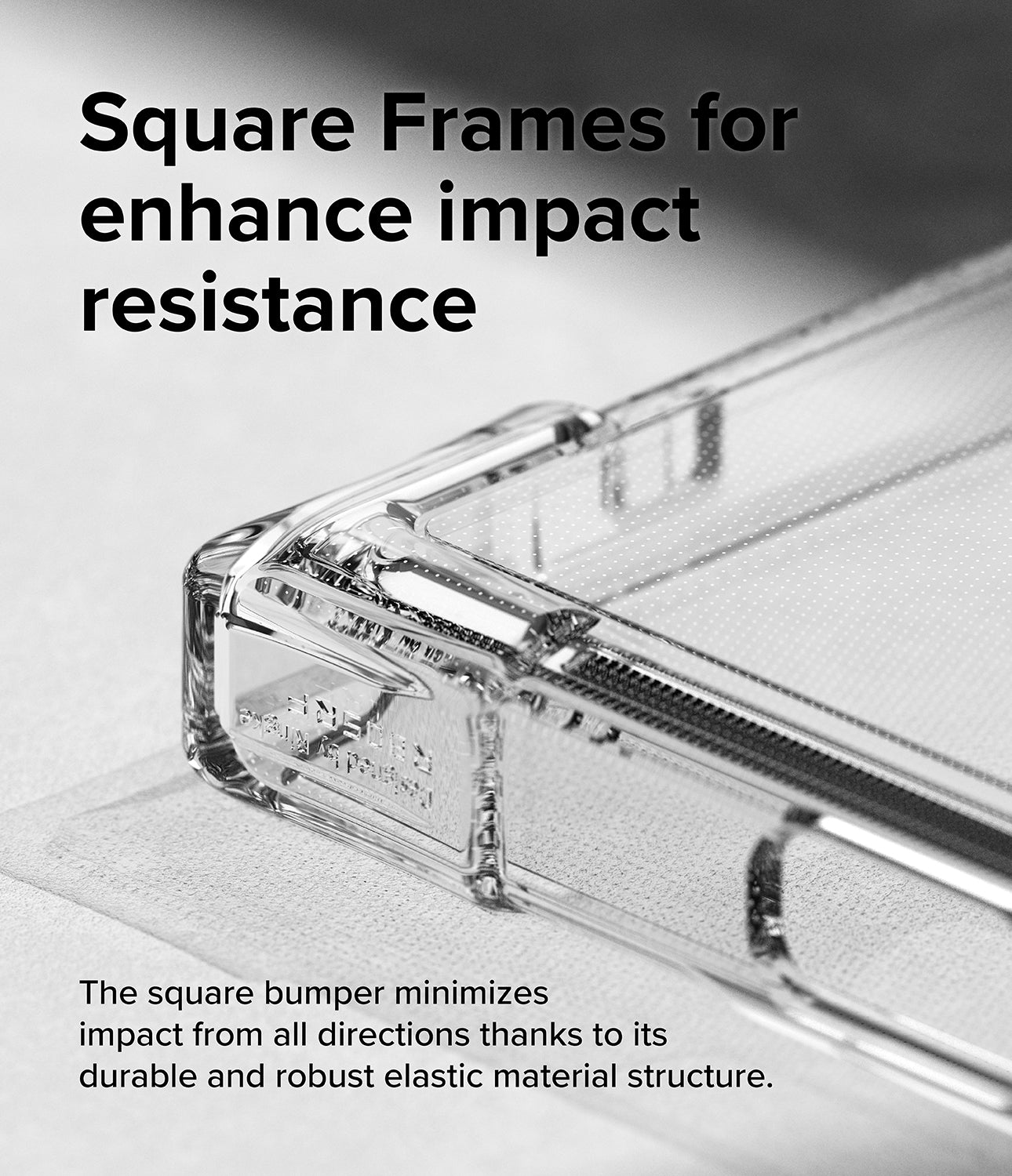 Galaxy S24 Ultra Case | Air Bumper - Square Frames for enhance impact resistance. The square bumper minimizes impact from all directions thanks to its durable and robust elastic material structure.