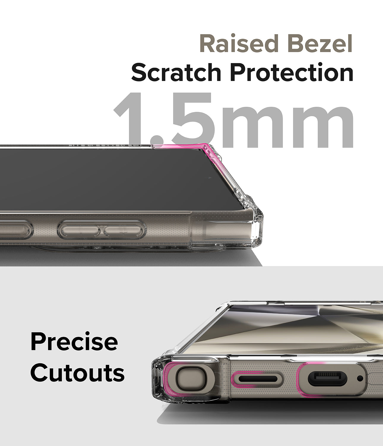 Galaxy S24 Ultra Case | Air Bumper - Raised Bezel Scratch Protection and Precise Cutouts.