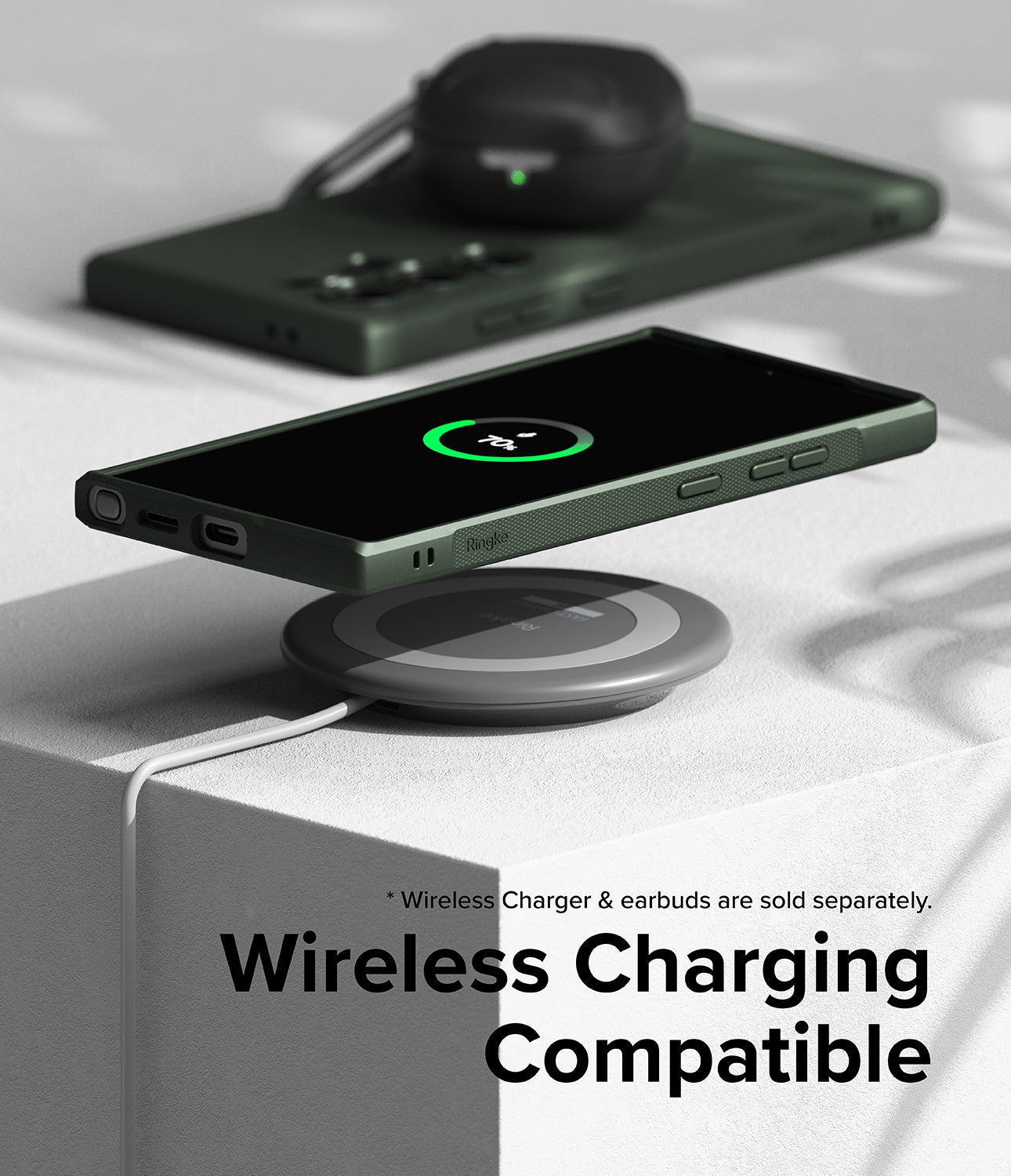 Galaxy S24 Ultra Case | Onyx - Dark Green - Wireless Charging Compatible.