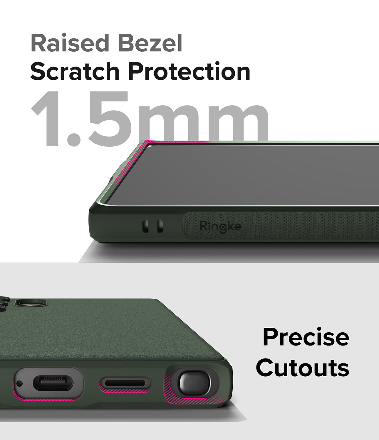 Galaxy S24 Ultra Case | Onyx - Dark Green - Raised Bezel. Scratch Protection. Precise Cutouts.