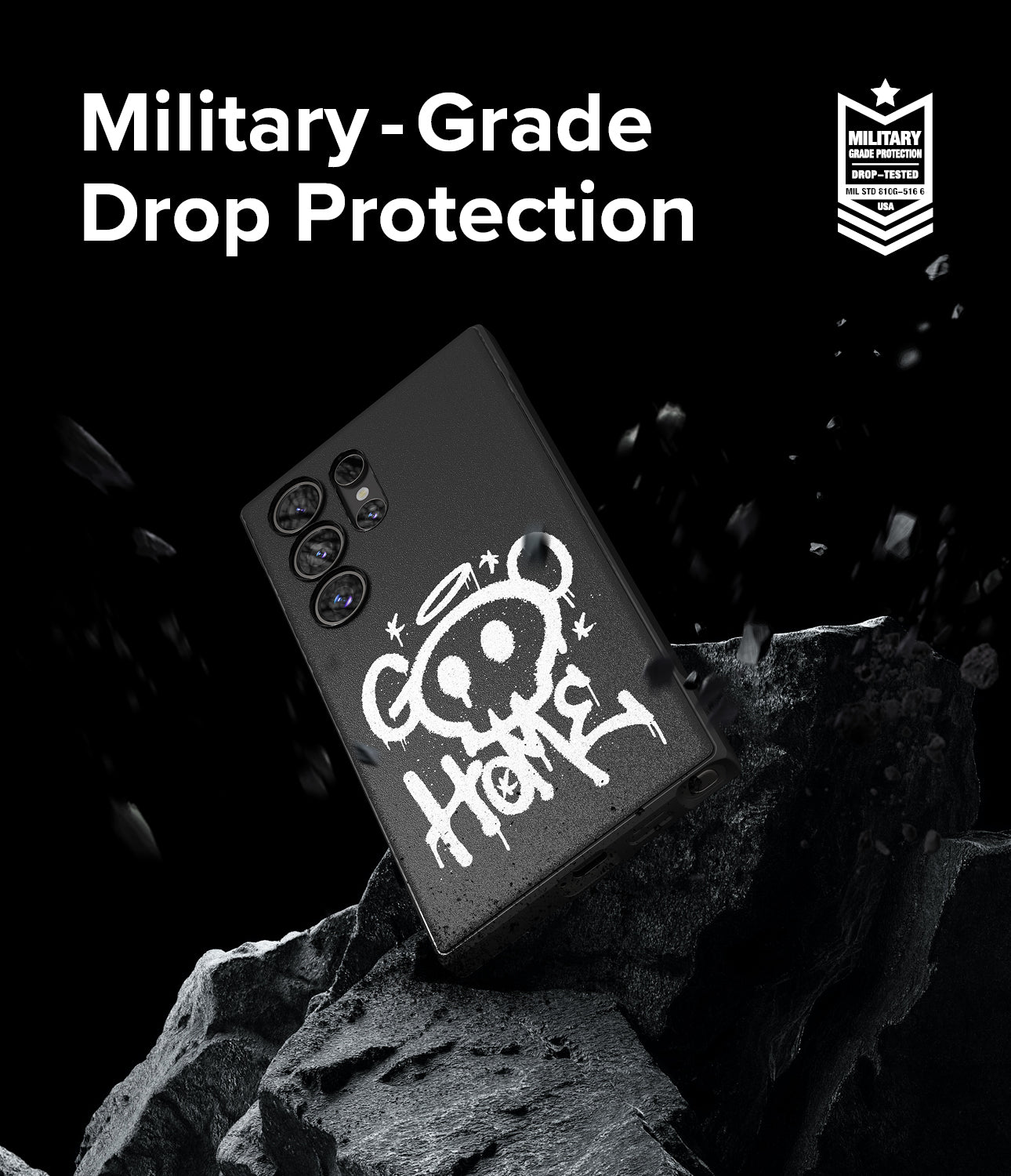 Galaxy S24 Ultra Case | Onyx Design - Graffiti 2 - Military-Grade Drop Protection.