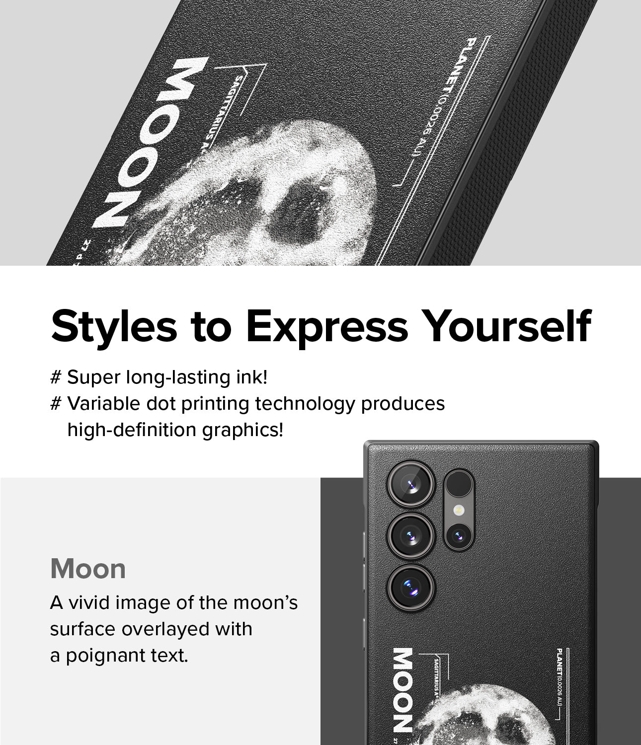 Galaxy S24 Ultra Case | Onyx Design - Moon - Style to Express Yourself.