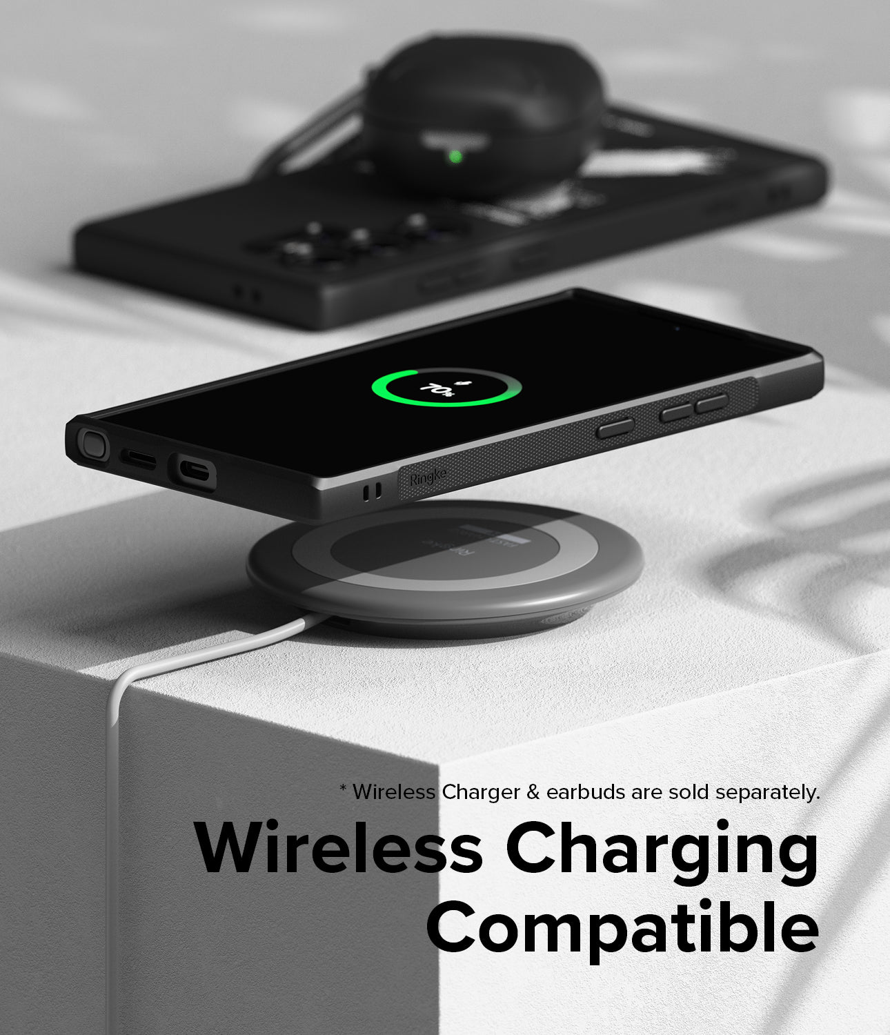 Galaxy S24 Ultra Case | Onyx Design - X - Wireless Charging Compatible.
