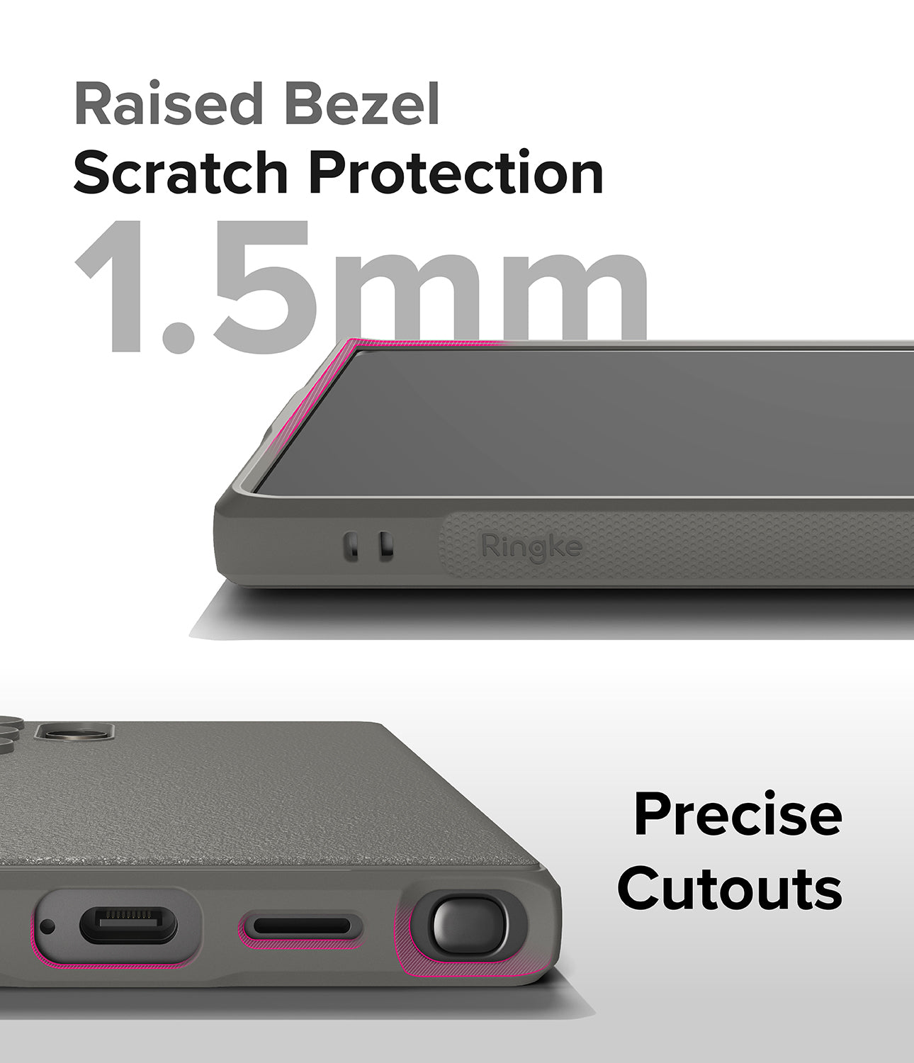 Galaxy S24 Ultra Case | Onyx - Gray - Raised Bezel Scratch Protection. Precise Cutouts.