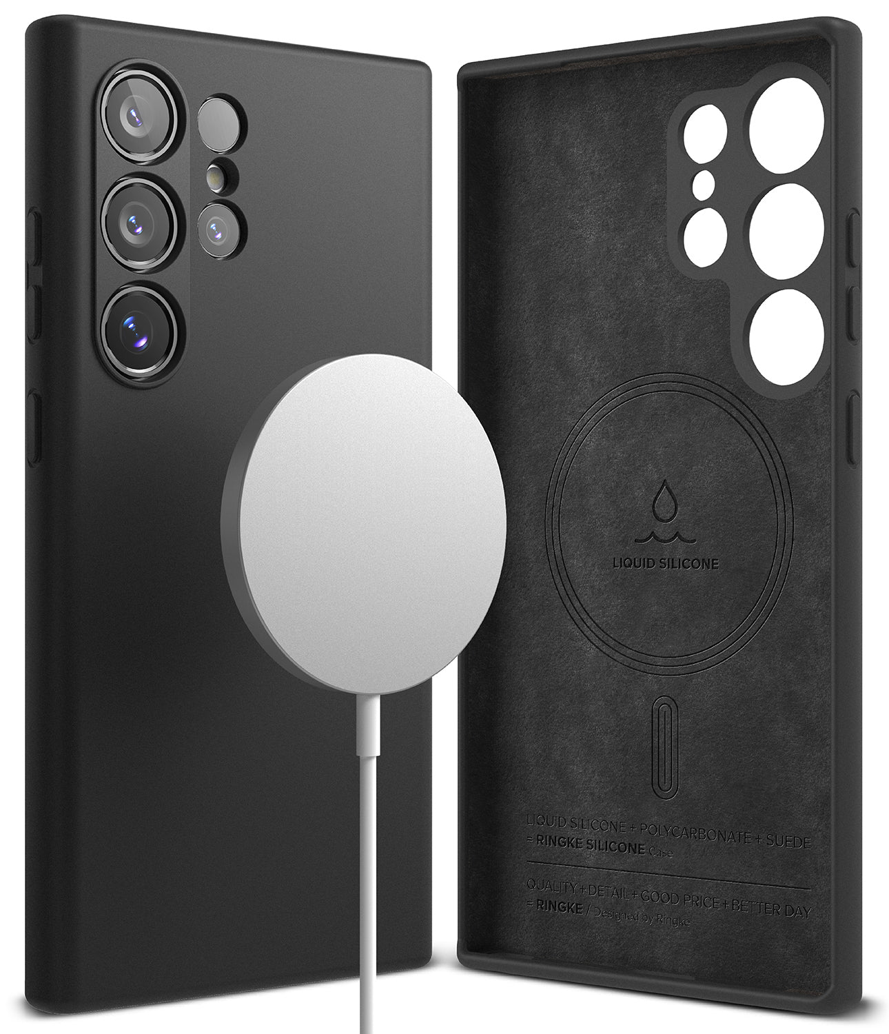 Galaxy S24 Ultra Case | Silicone Magnetic - Black