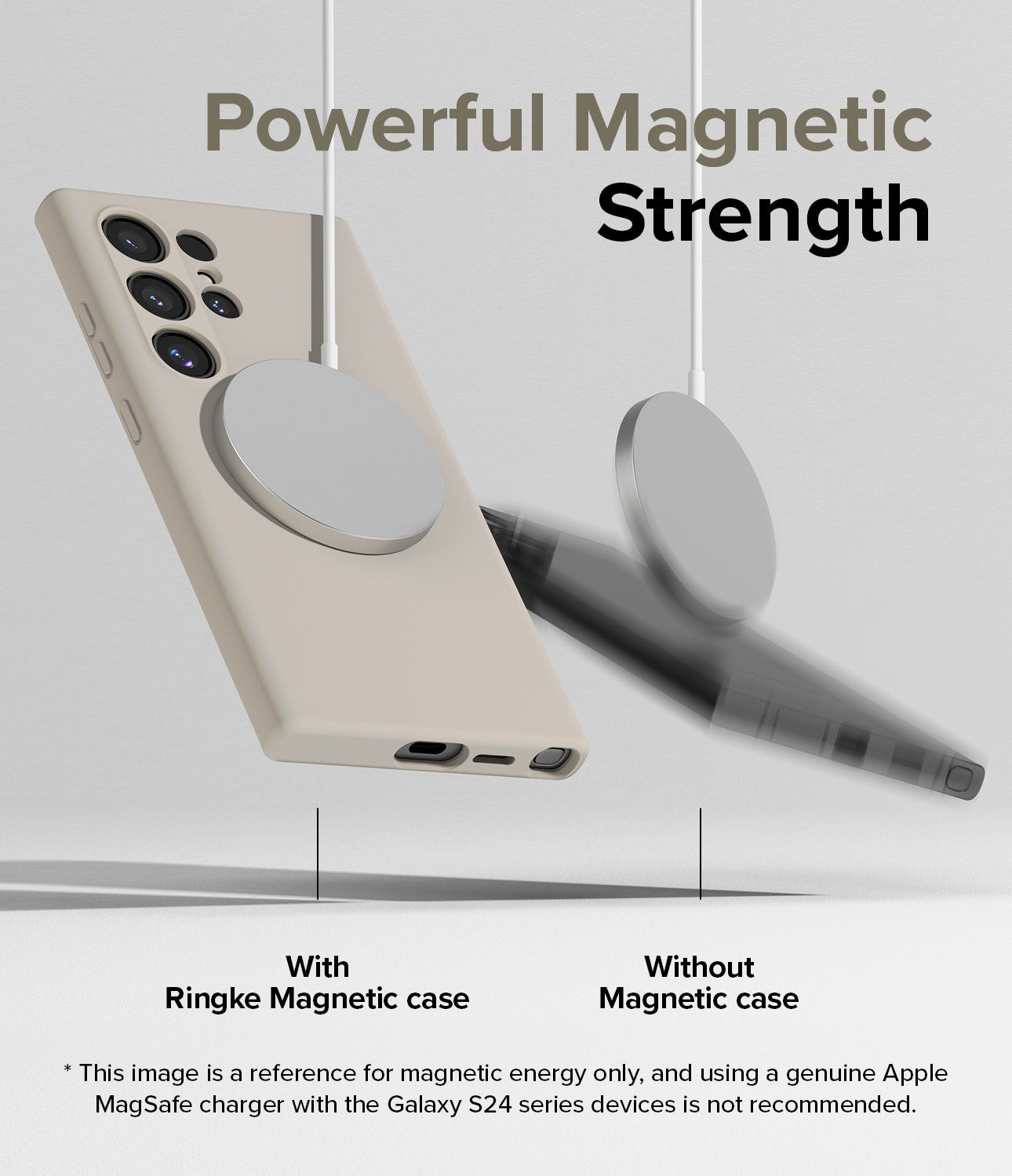 Galaxy S24 Ultra Case | Silicone Magnetic - Stone - Powerful Magnetic Strength.