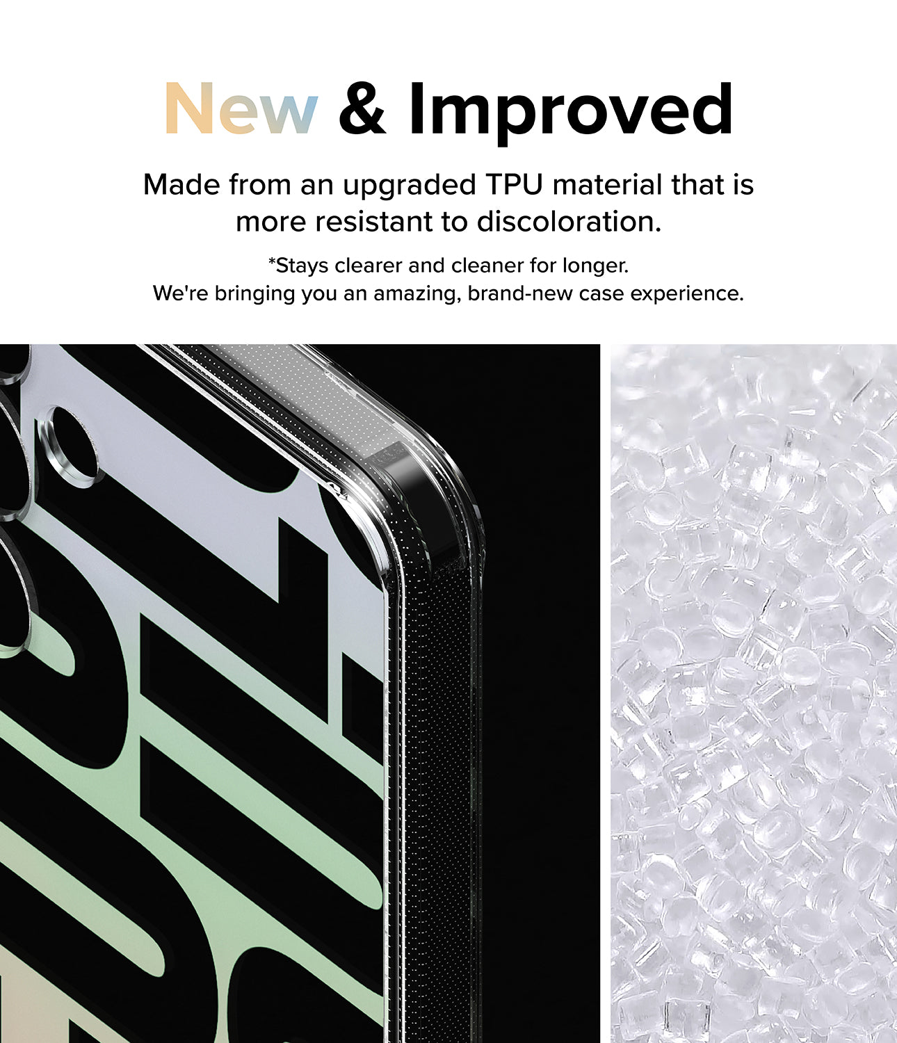 Galaxy S24 Case | Fusion Design - New and Improved. Made from an upgraded TPU material that is more resistant to discoloration.