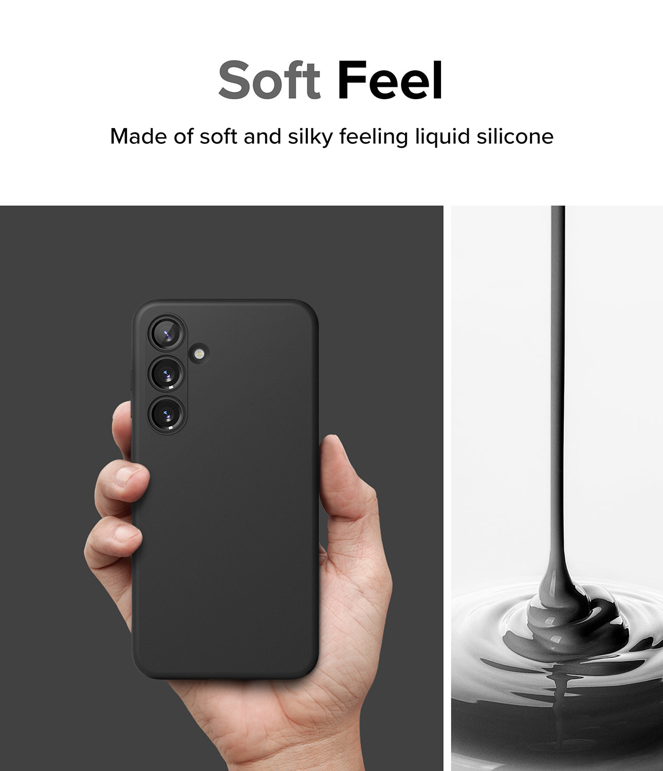 Galaxy S24 Case | Silicone Magnetic - Soft Feel. Made of soft and silky feeling liquid silicone