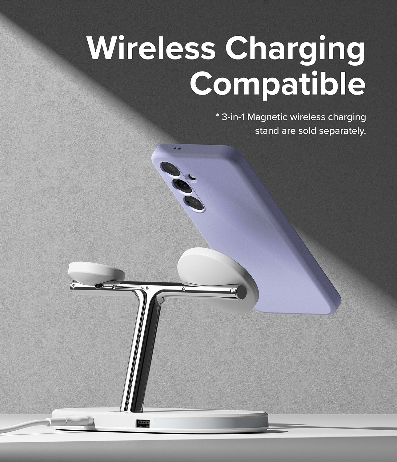 Galaxy S24 Case | Silicone Magnetic - Lavender - Wireless Charging Compatible.