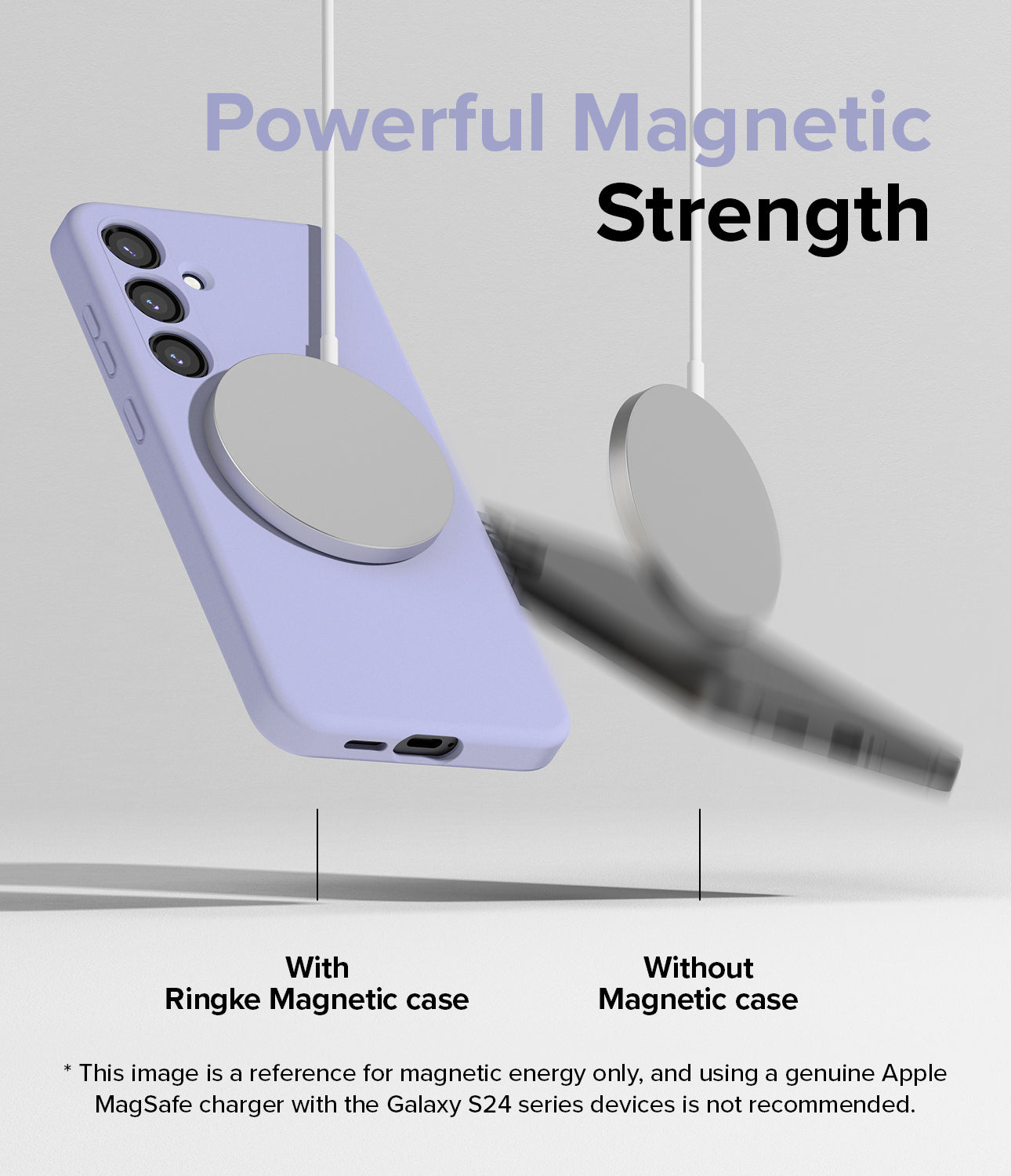 Galaxy S24 Case | Silicone Magnetic - Lavender - Powerful Magnetic Strength
