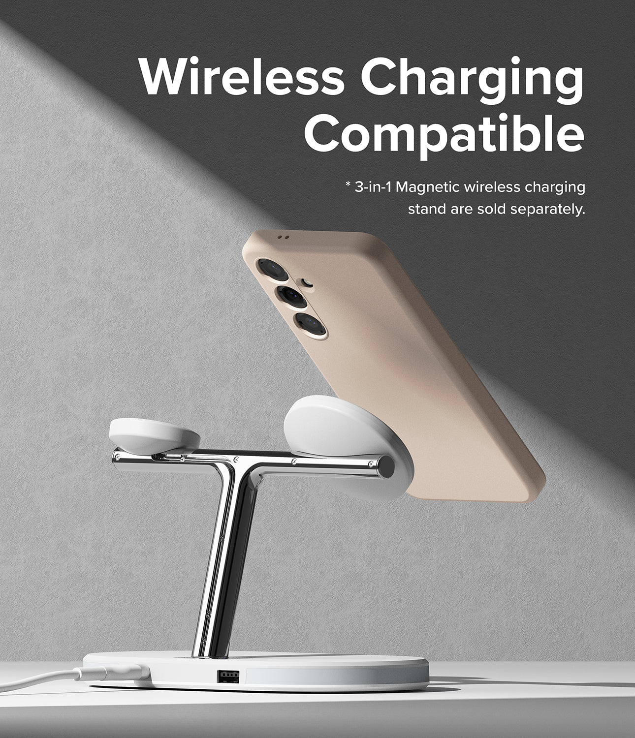 Galaxy S24 Case | Silicone Magnetic - Pink Sand - Wireless Charging Compatible