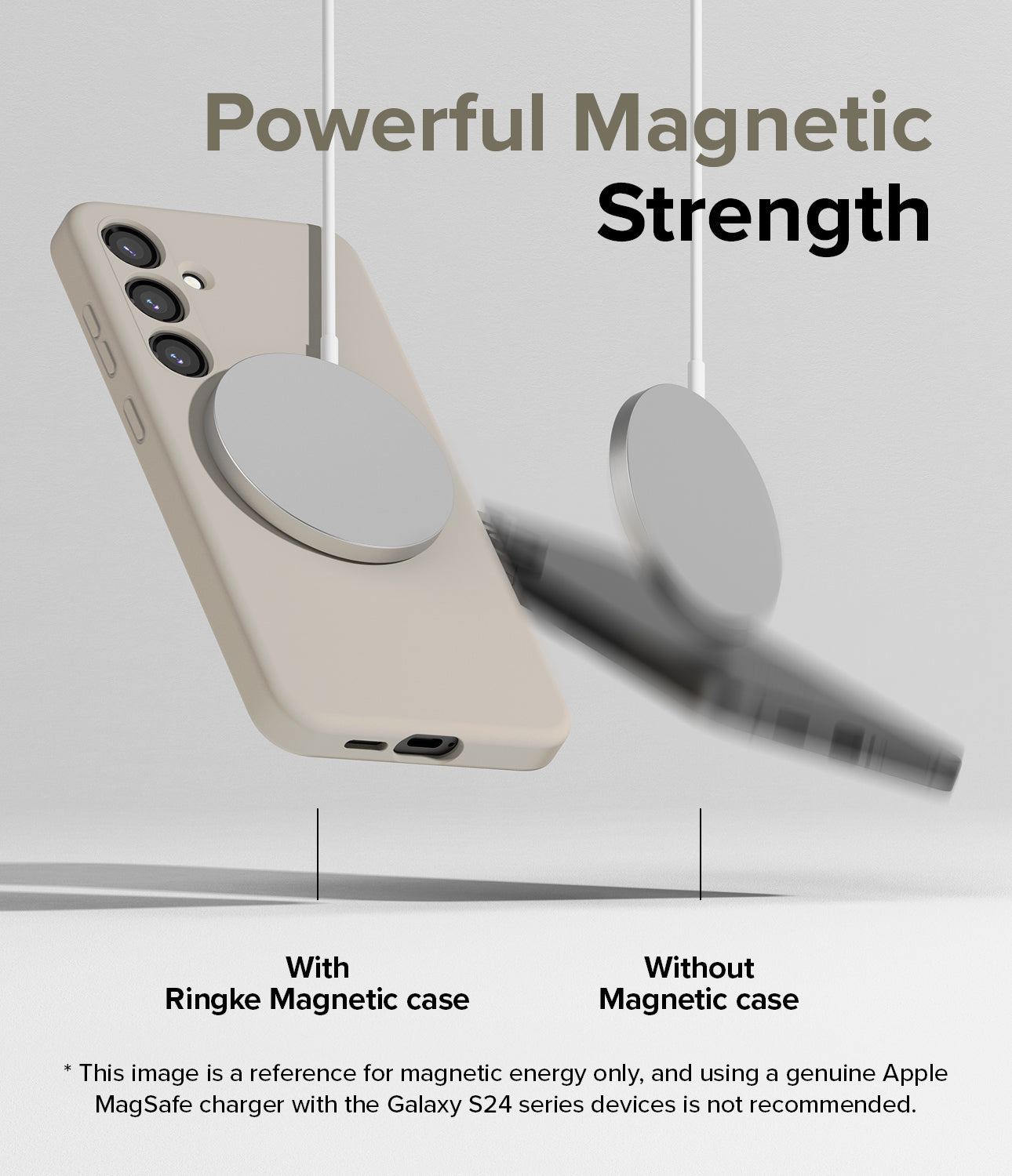 Galaxy S24 Case | Silicone Magnetic - Stone - Powerful Magnetic Strength.