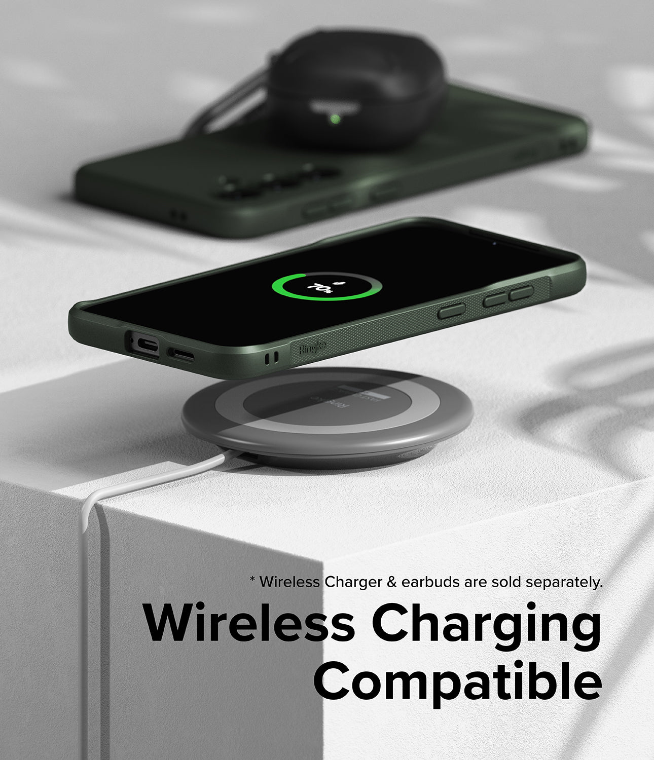 Galaxy S24 Plus Case | Onyx - Dark Green - Wireless Charging Compatible.